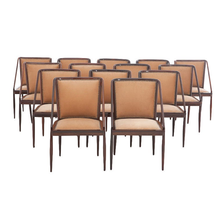 Set of 14 Jacaranda Chairs by Joaquim Tenreiro