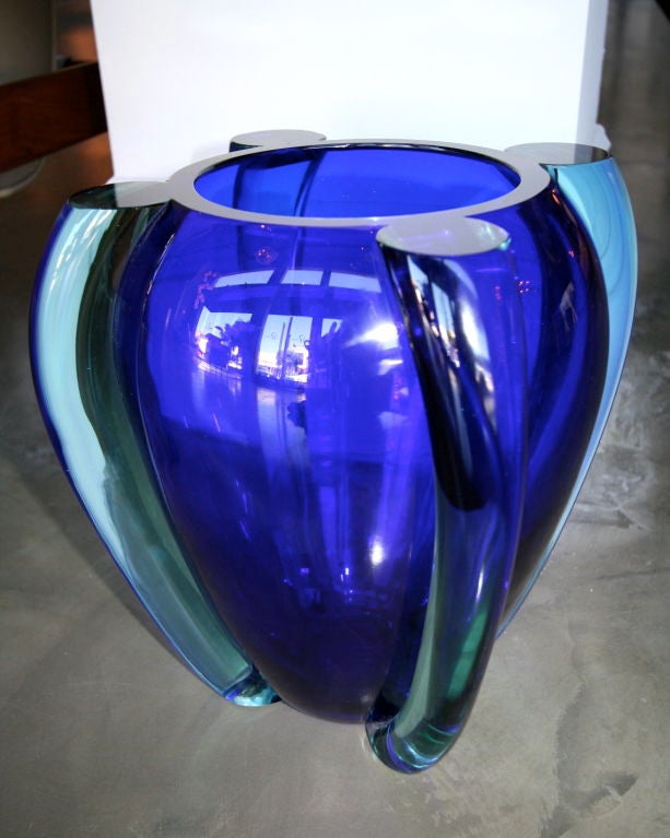 Blue Venini Vase by Tina Aufiero