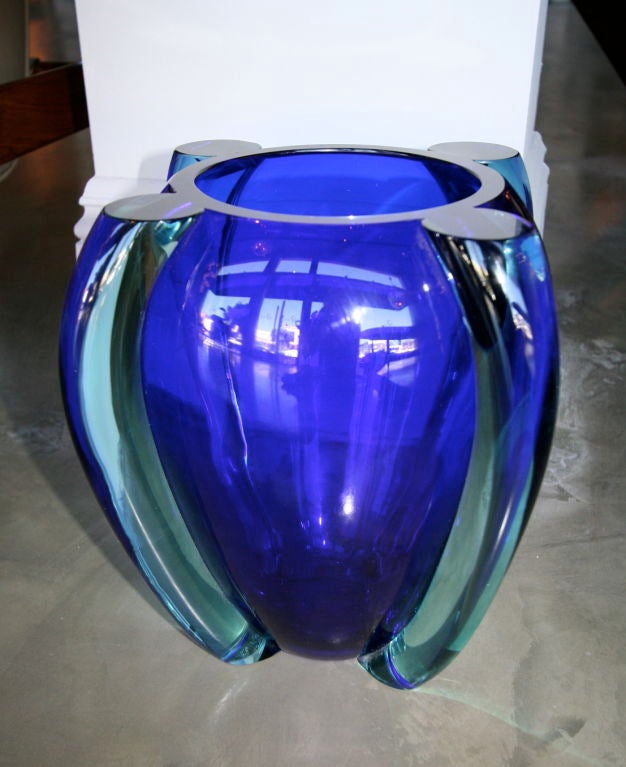 Blue Venini Vase by Tina Aufiero at 1stDibs