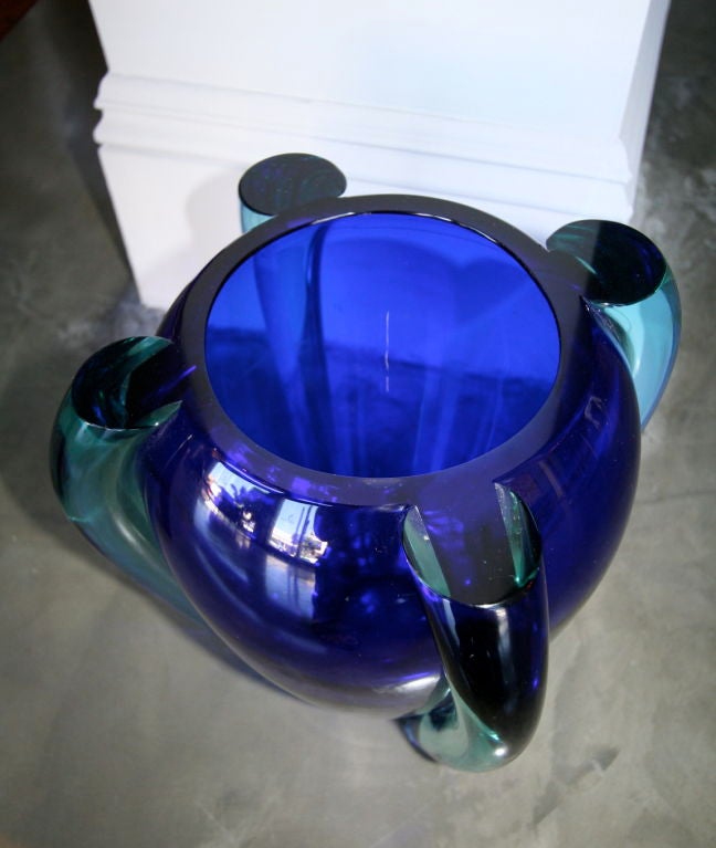 Blue Venini Vase by Tina Aufiero at 1stDibs