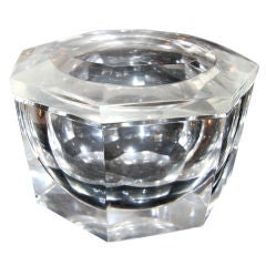 70's Lucite Box with Swivel Lid