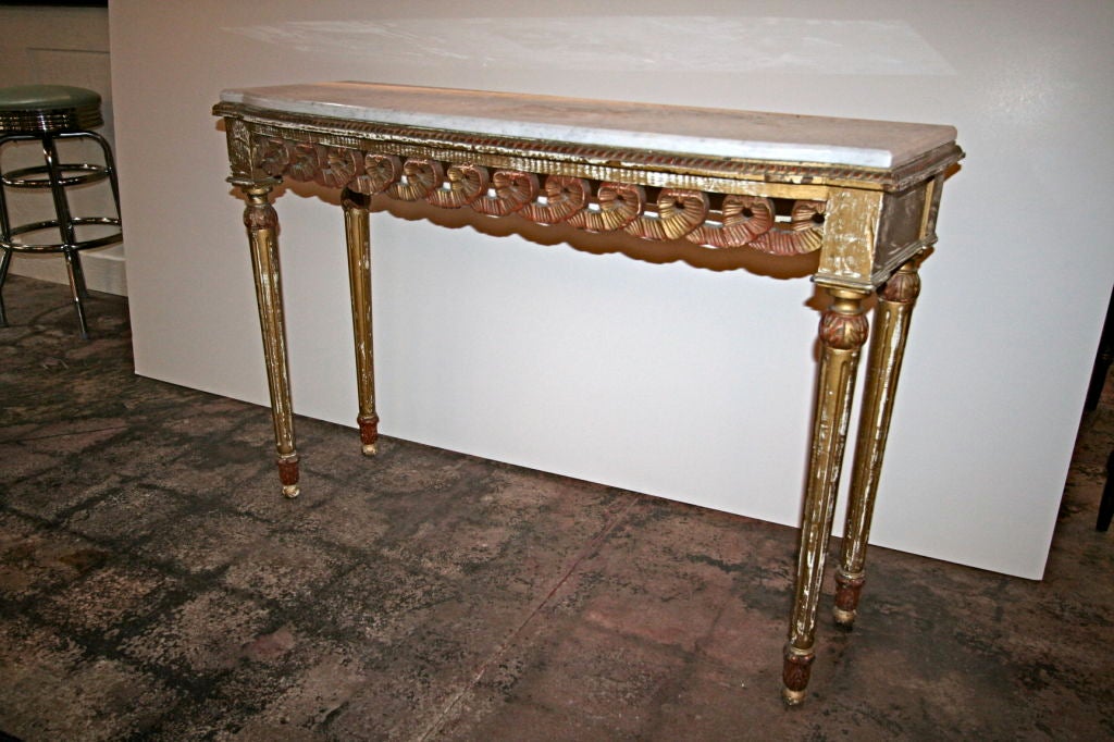 30's Gilded Italian Console Table