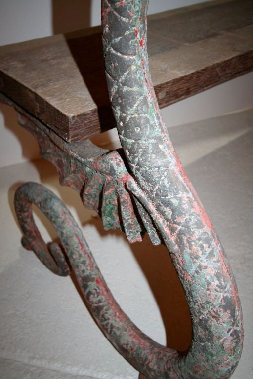 19 c. Iron Dragon Table adjusted from French Park Bench 3