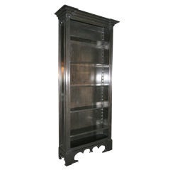 Custom Tall Ebonized Bookcase with Adjustable Shelves 12