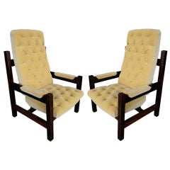 Vintage Pair of 70's Jorge Zalszpuin "Cadeira Do Juiz" Armchairs