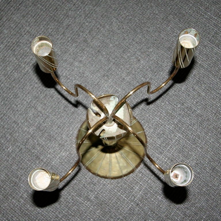 Pair of 50's Brass Candelabras by Rena Rosenthal for Hagenhauer 1