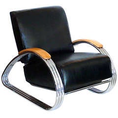 Streamline Triple Band Chrome Chair by KEM Weber