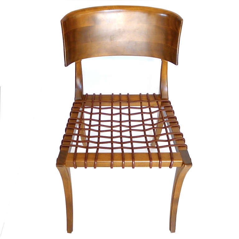 Mid-20th Century Pair of Klismos Chairs T.H. Robsjohn Gibbings Saridis of Athens For Sale