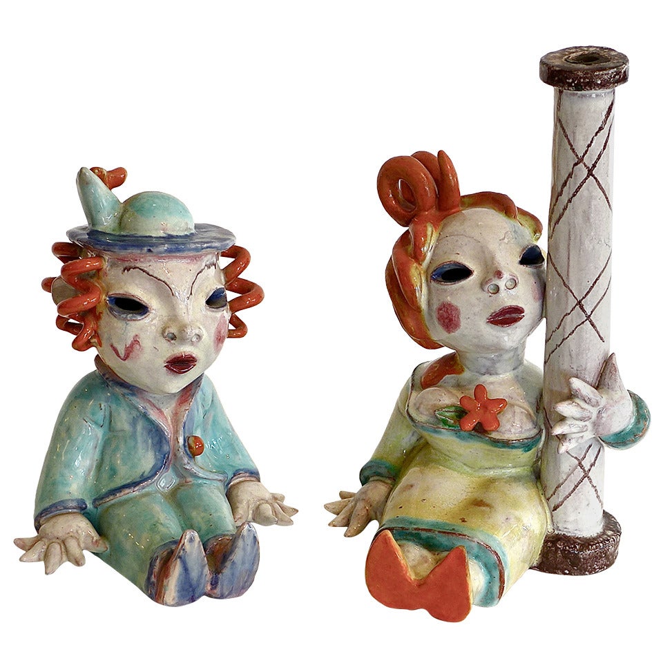 Fantastic Ceramic Couple by Bosse, Austria For Sale