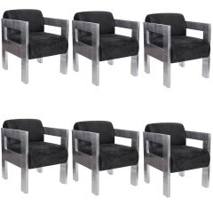 Set of 6 Arm Chairs by Paul Evans