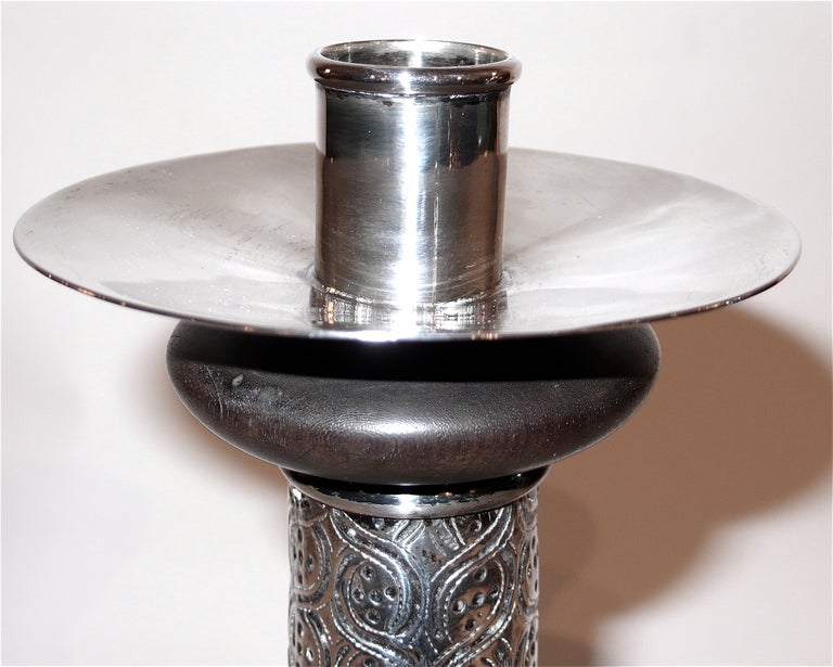 Other Pair of Monumental Sterling Candlesticks by William Spratling For Sale
