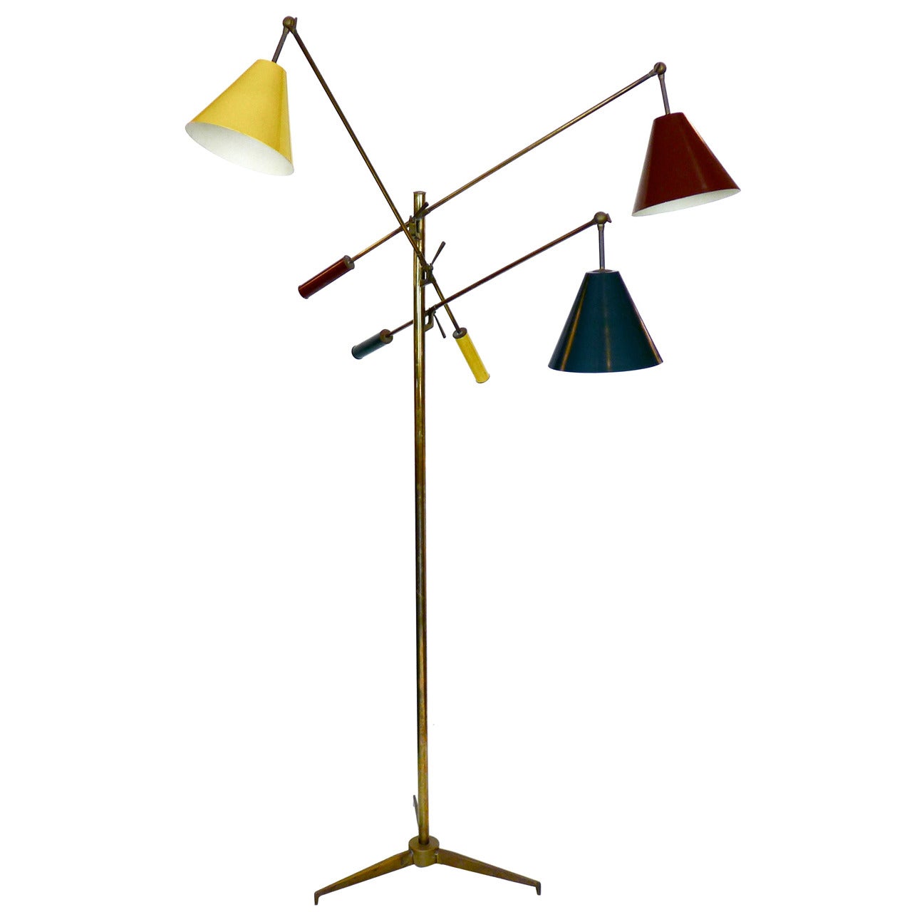 Rare Original Signed Angelo Lelli Triennale Lamp by Arredoluce