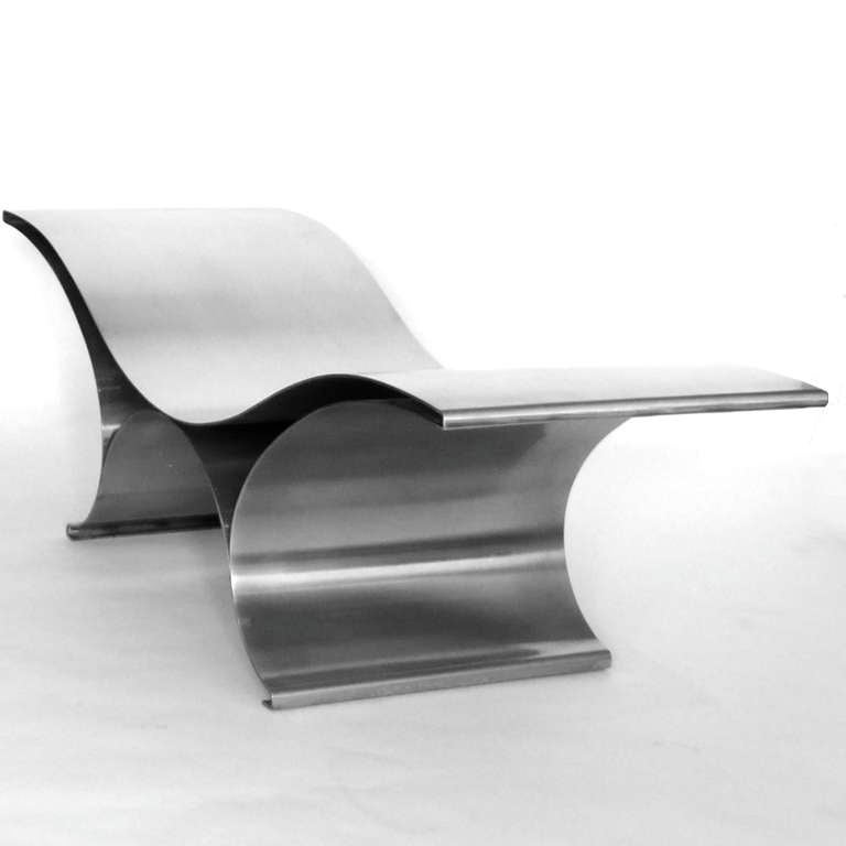 Modern Maria Pergay The Wave Bench For Sale