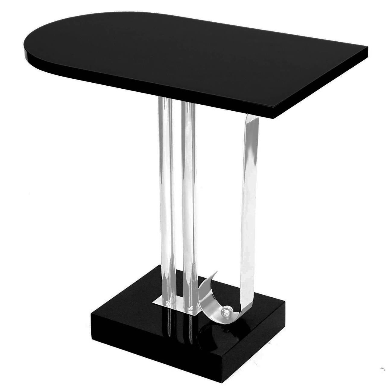 American 1930s Streamline Moderne Side Table by Belmont