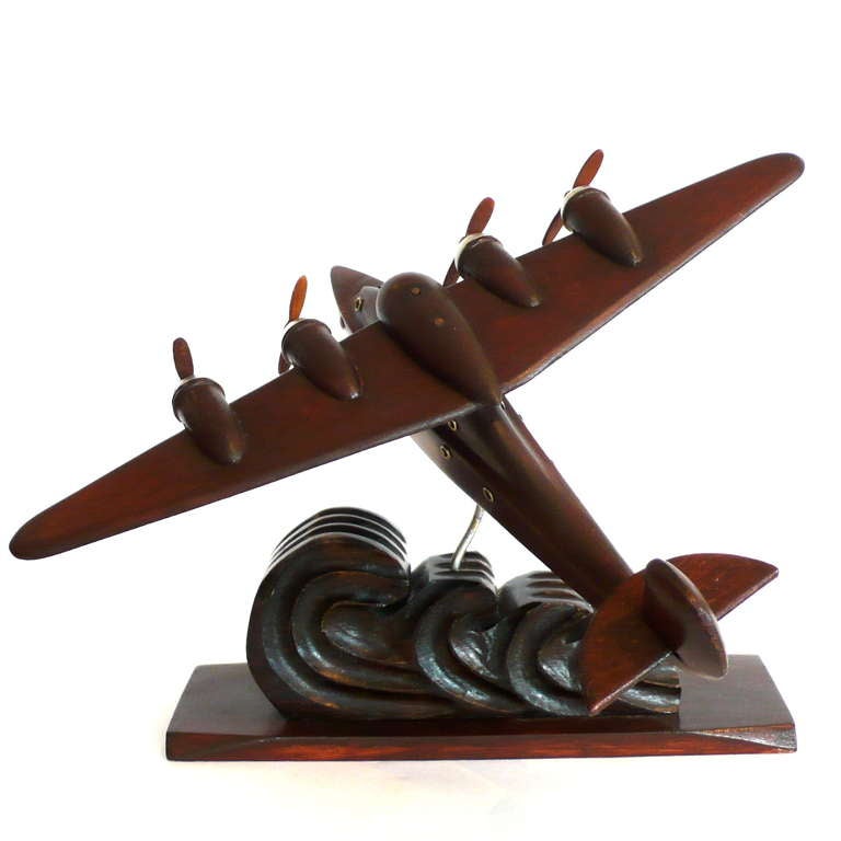 French Art Deco Airplane Model In Good Condition For Sale In Los Angeles, CA