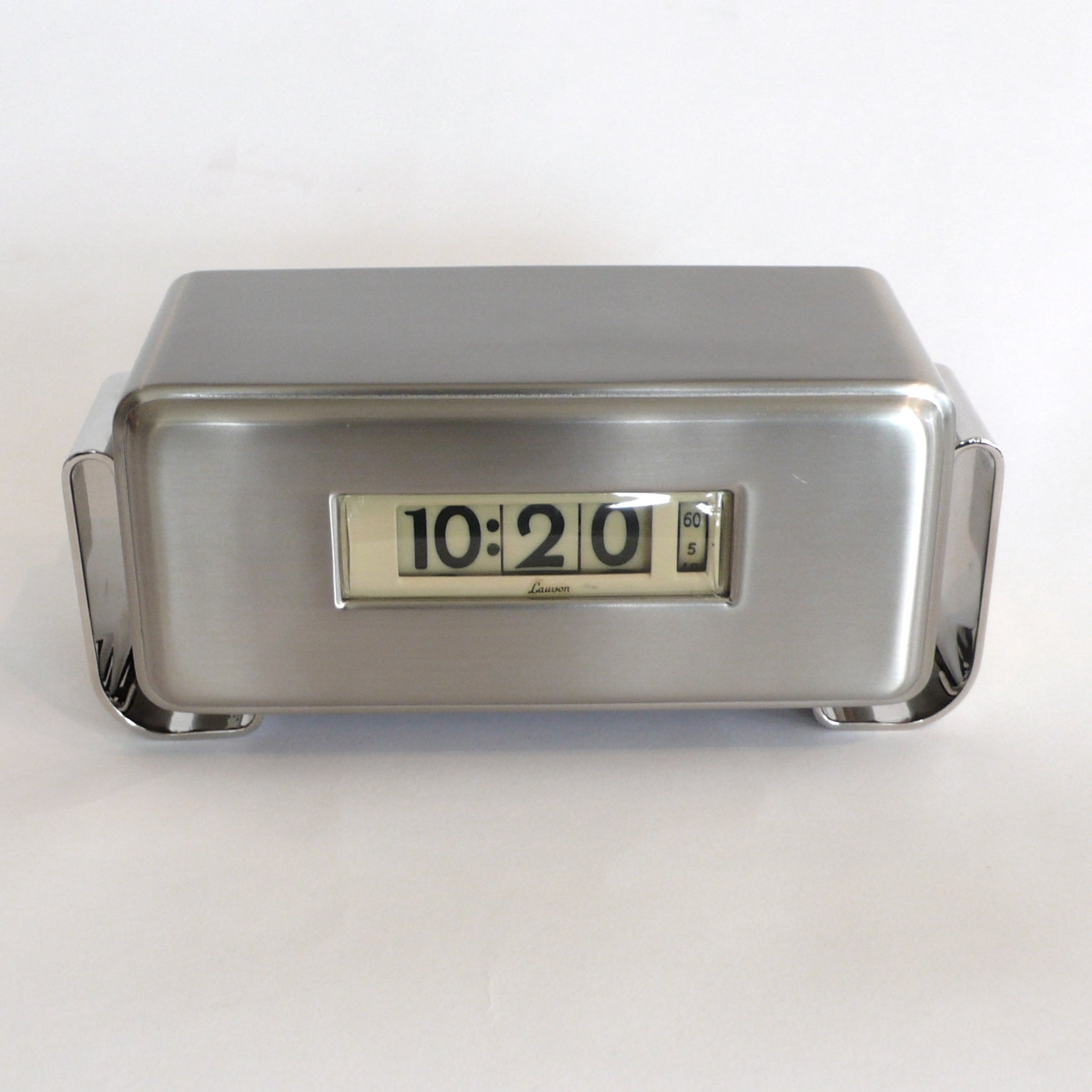 Rare Streamline Art Deco Clock by Lawson Time Inc. For Sale