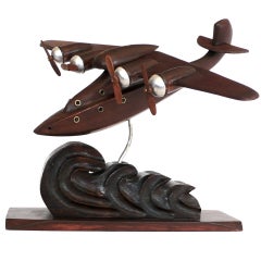 French Art Deco Airplane Model