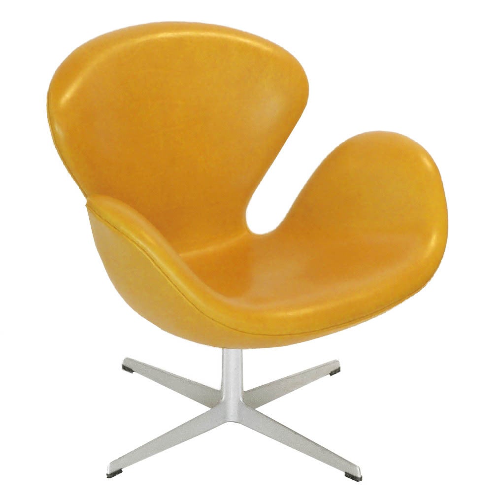 Anodized Pair of Original Swan Chairs by Arne Jacobsen for Fritz Hansen For Sale