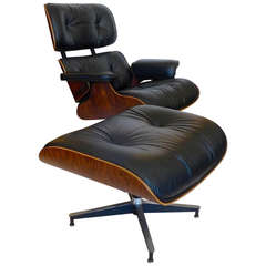 1978 Eames Rosewood 670/671 Chair and Ottoman, Mint Condition