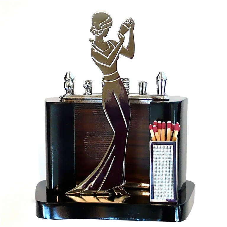 Mid-20th Century French Art Deco Cigarette Dispenser