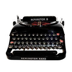 1935 Streamline Remington 5 Portable Typewriter