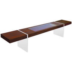 Custom Kagan Illuminated Rosewood Low Table