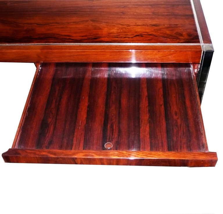 American Outstanding Executive Desk by Richard Schultz in Rare Rosewood