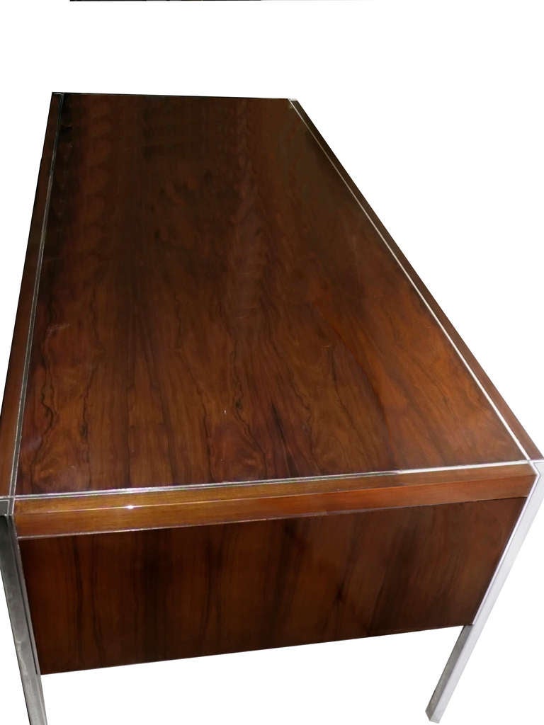 Mid-Century Modern Outstanding Executive Desk by Richard Schultz in Rare Rosewood