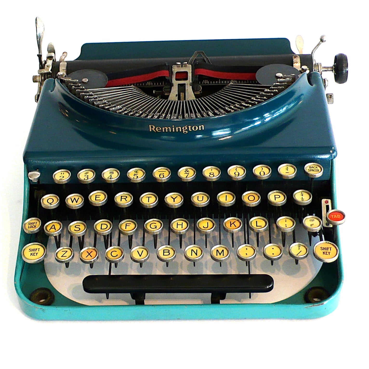 Fantastic Art Deco Original 1927 Blue-Turquoise Remington Typewriter