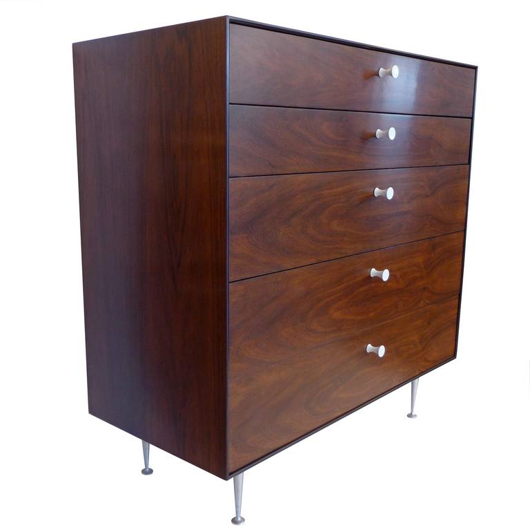 Mid-Century Modern Matched Pair of Thin Edge Rosewood Dressers by George Nelson for Herman Miller