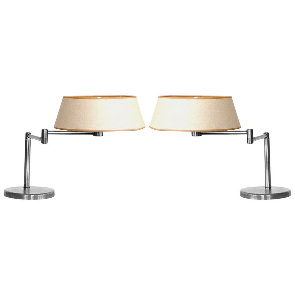 Original Pair Of Nessen Swing Arm Lamps