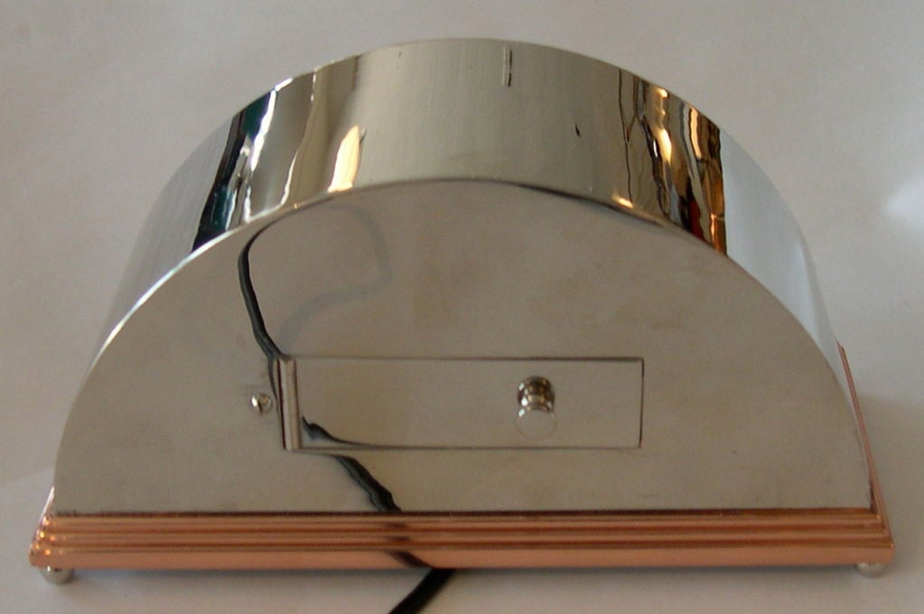 American Rare Art Deco Domed Clock by KEM Weber for Lawson