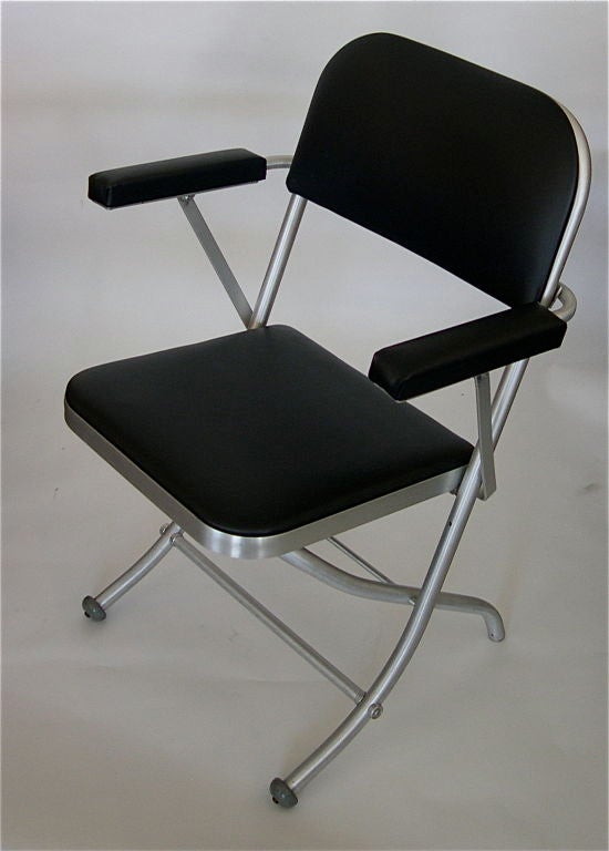 20th Century Set of 8 Warren McArthur Folding Chairs w/ Original Upholstery