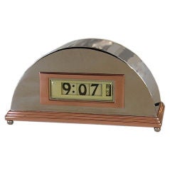 Rare Art Deco Domed Clock by KEM Weber for Lawson