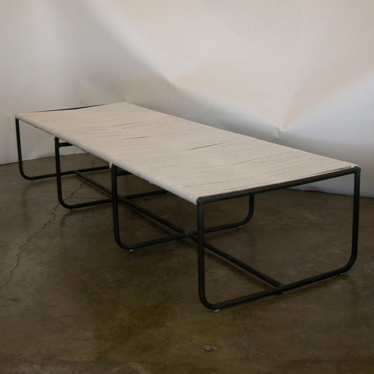 Rare Early Walter Lamb Low Bronze Bench
