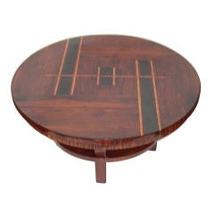 Exceptional Original Art Deco Rosewood Inlaid Coffee Table