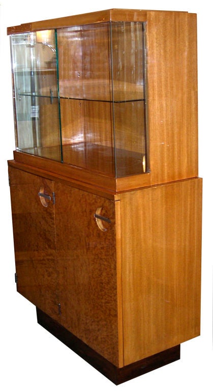 Streamline Art Deco Tall Cabinet by Gilbert Rohde In Excellent Condition For Sale In Los Angeles, CA