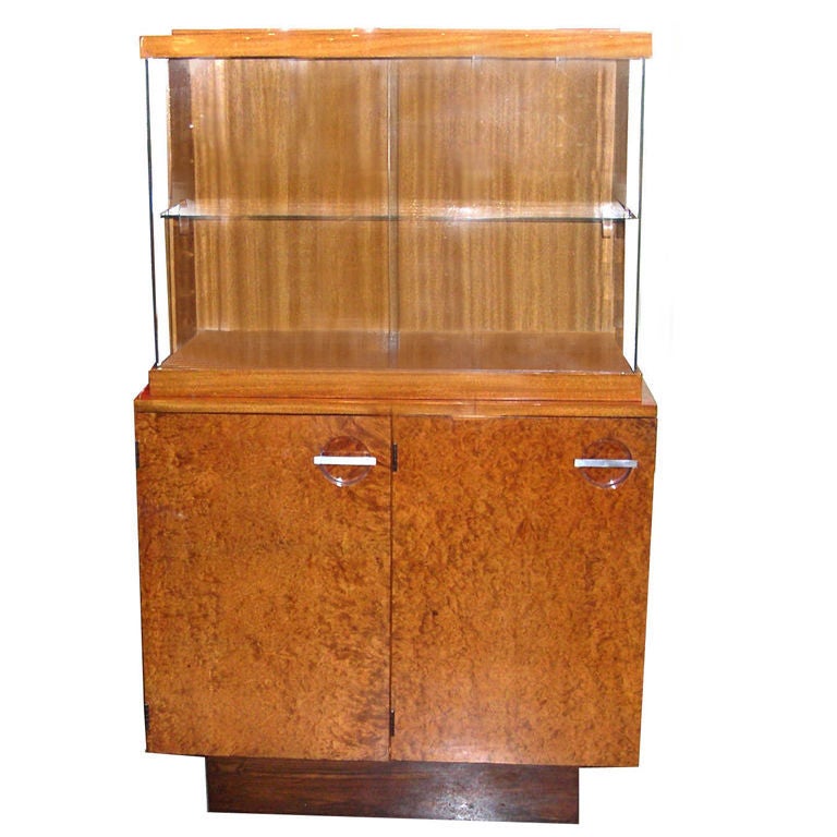 Streamline Art Deco Tall Cabinet by Gilbert Rohde For Sale