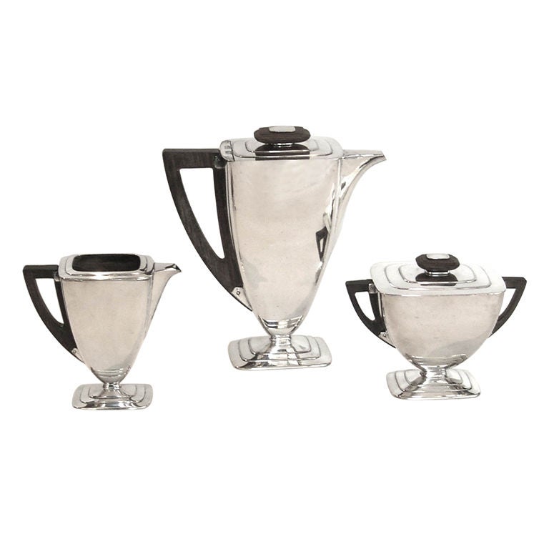 Art Deco Coffee or Tea Service from the Ile De France Oceanliner For Sale