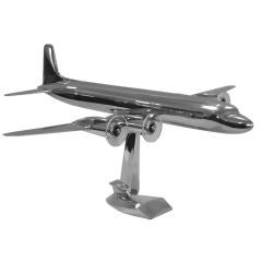 Large Aluminum DC6 Airplane Model w/ Aluminum Table Stand