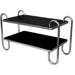 Original Streamline Art Deco Chrome Coffee or Side Table by Troy