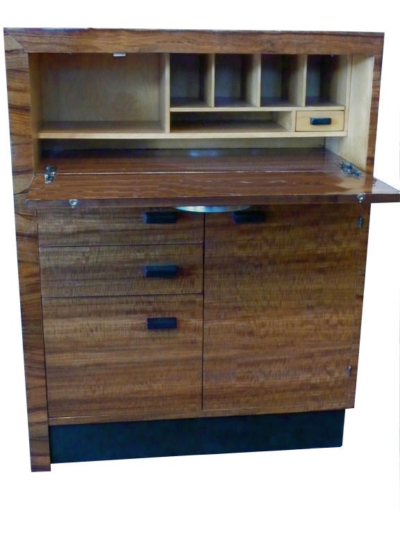International Style Rare Drop Front Secretary by Gilbert Rohde for Herman Miller For Sale