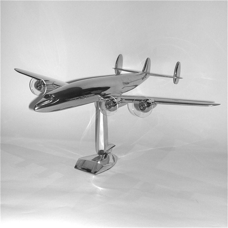 American Rare Original Aluminum Lockheed Constellation Model