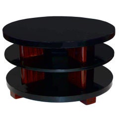 Three Tiered Art Deco Coffee Table by Brown and Saltman