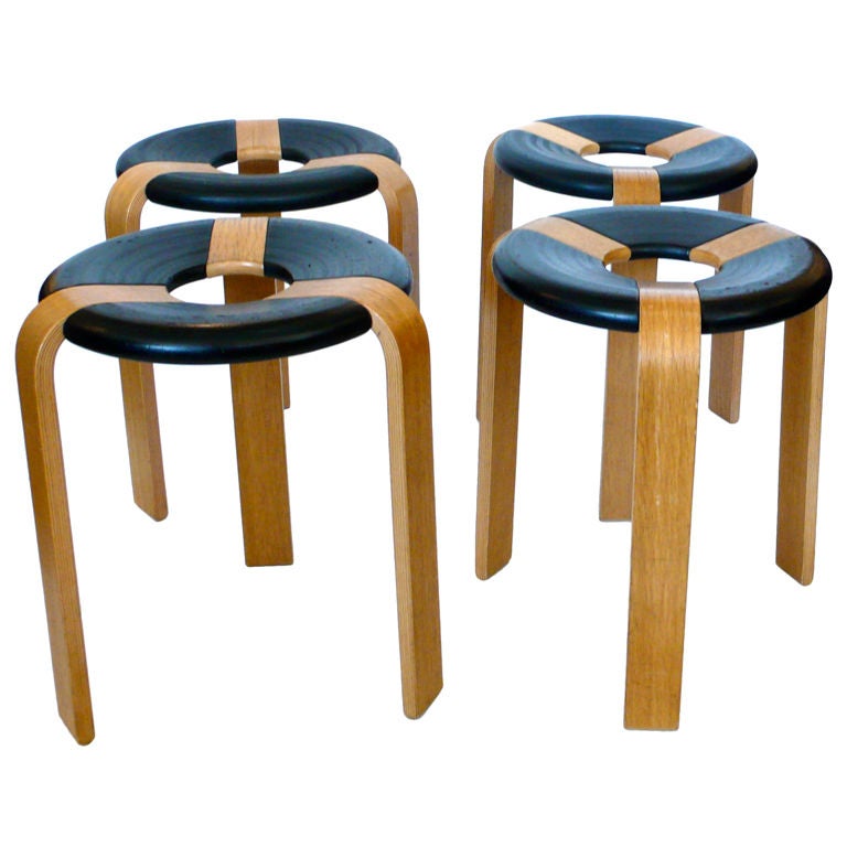 Set of 4 Stools by Rud Thygesen and Johnny Sørensen at 1stdibs