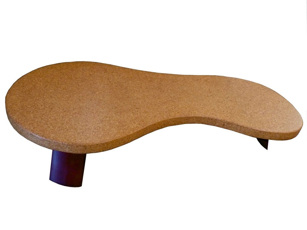 Fantastic Cork & Mohagany 5028 Coffee Table by Paul Frankl