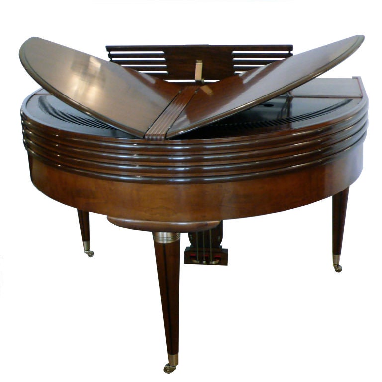 Fine Streamline Art Deco Butterfly Wurlitzer Baby Grand Piano 2