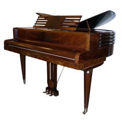 Used Fine Streamline Art Deco Butterfly Wurlitzer Baby Grand Piano