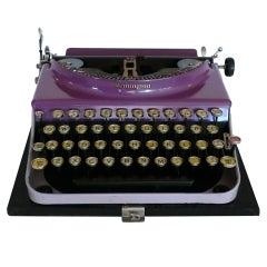 Fantastic Art Deco Original 1927 Purple Remington Typewriter