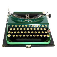 Fantastic Art Deco Original 1927 Green Remington Typewriter